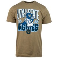 Utah state aggies 1888 big blue graphic sand unisex t-shirt